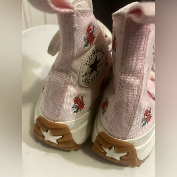 - Converse Chuck Taylor All Star Pink With Roses Sz 6 - Picture 6 of 11